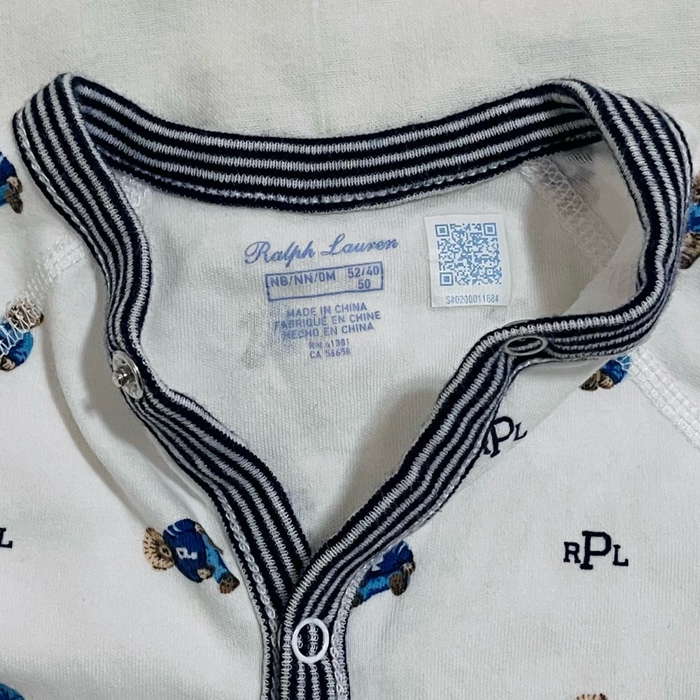 Ralph Lauren Baby Onesie with Bear Print